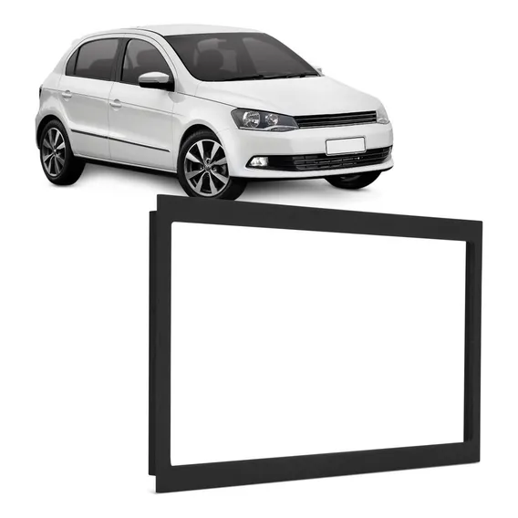 Cinta 2 Din Multiuso Moldura Dvd Painel Preto Foto 1
