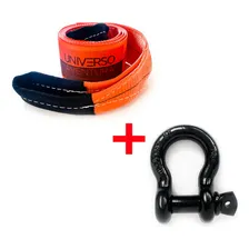 Cinta Arraste 10 Ton X 3 Mt+ Manilha 3/4 Preta Kit Off Road Foto mini 1