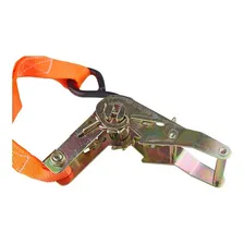 Cinta Catraca P/ Amarração Cargas Gancho Metal Emborrachado Cor Laranja Foto mini  2