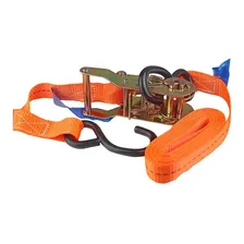 Cinta Catraca P/ Amarração Cargas Gancho Metal Emborrachado Cor Laranja Foto mini  3