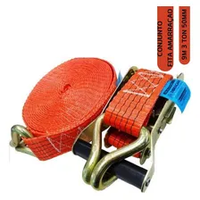 Cinta Catraca Para Amarração 3 Ton 50mm 9m Caminhão Carga Foto mini 1