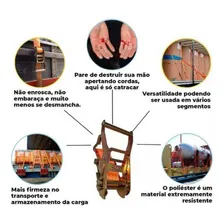 Cinta Catraca Para Amarração 3 Ton 50mm 9m Caminhão Carga Foto mini 3