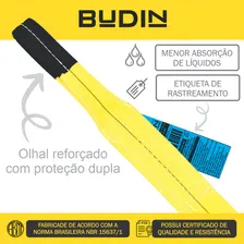 Cinta Fita Para Reboque E Arraste 10 Ton X 8 Metros Plana Largura 100mm - 4x4 / Trilhas / Off Road / Caminhão / Trator - Budin Ferramentas Foto mini 3
