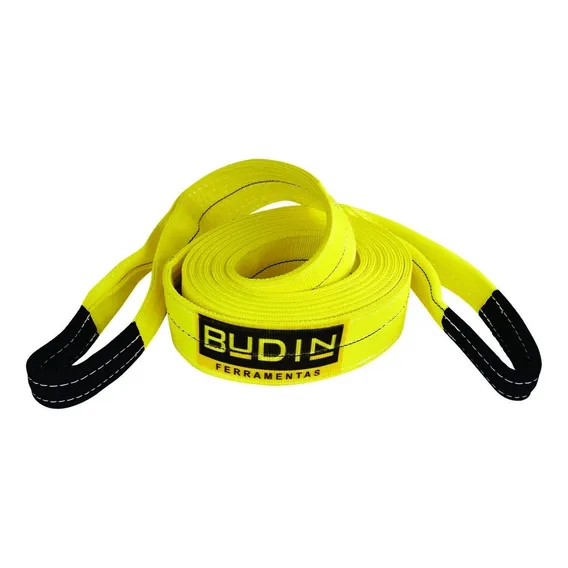 Cinta Fita Para Reboque E Arraste 10 Ton X 8 Metros Plana Largura 100mm - 4x4 / Trilhas / Off Road / Caminhão / Trator - Budin Ferramentas Foto 1