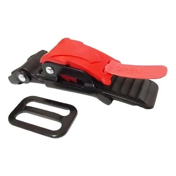 Cinta Jugular Fivela Presilha Engate Rápido Capacete Moto Cor Vermelho Foto 1