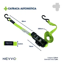 Cinta Para Carga Catraca Automatica Retrátil 680kg Nevvo Foto mini 2