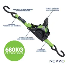 Cinta Para Carga Catraca Automatica Retrátil 680kg Nevvo Foto mini 3
