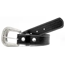 Cinto Couro Legitimo Country + Cinto Social Largo Masculino Cor Preto Tamanho 85 Foto mini 2