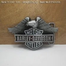 Cinto De Couro C/ Fivela Harley Davidson Moto Carro Encontro Foto mini  2