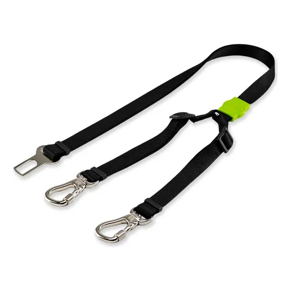 Cinto de Segurança Pet Duplo Universal Cachorro Gato Cães Gatos Carro Coleira Adaptador Ajustável Dog Trip Brasil Mist Foto 1