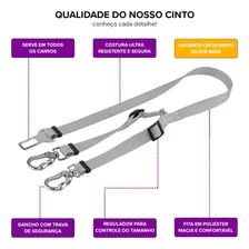 Cinto de Segurança Pet Duplo Universal Cachorro Gato Cães Gatos Carro Coleira Adaptador Ajustável Dog Trip Brasil Mist Foto mini 4