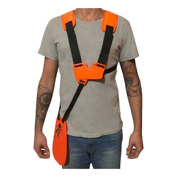 Cinto Duplo Modelo Colete Universal - Todas Roçadeira Cor Laranja-claro Foto 1