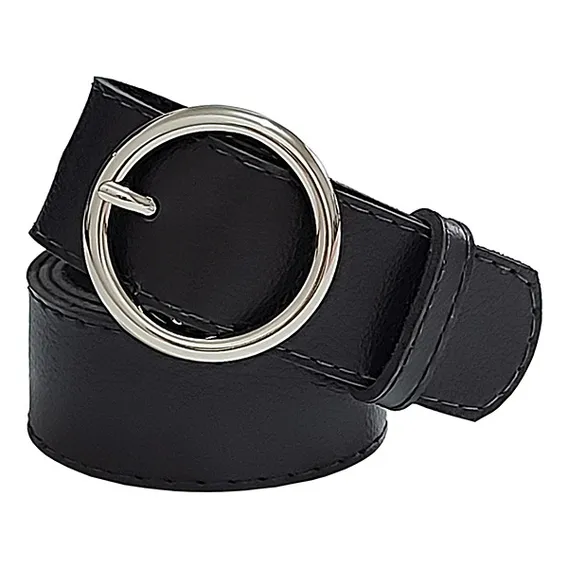 Cinto Fivela Redonda 3,5cm Atacado 10 Unidades Cor Preto Tamanho Kit 4 - G Foto 1