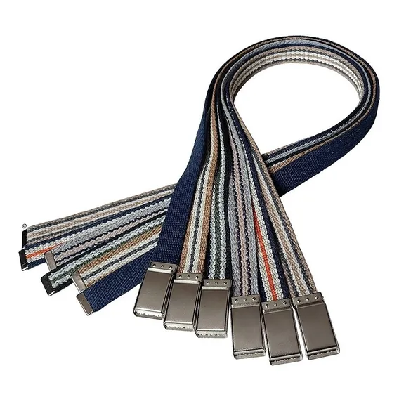 Cinto Infantil Fivela Americana Prateado - Kit 5 Cores Cor Variado Tamanho 1,05 Cm Foto 1