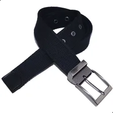 Cinto Lona Premium Masculino Fivela C/ Regulagem L49 Full Cor Preto Tamanho Ajustável Até 140cm (tamanho Total) Foto mini 1