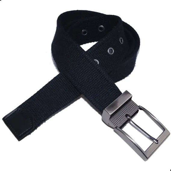 Cinto Lona Premium Masculino Fivela C/ Regulagem L49 Full Cor Preto Tamanho Ajustável Até 140cm (tamanho Total) Foto 1