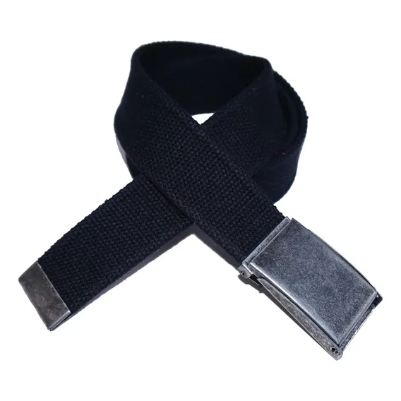 Cinto Masculino Lona Premium 2 Bordas Larg. 4cm L40 Cz Cor Preto Desenho Do Tecido Liso Tamanho Ajustável Até 140cm (tamanho Total) Foto 1
