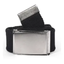 Cinto Masculino Lona Preto Modelo Militar Americano Gorgorao Tamanho Único Foto mini 3