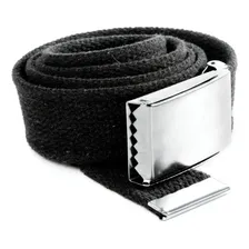 Cinto Masculino Lona Preto Modelo Militar Americano Gorgorao Tamanho Único Foto mini 1
