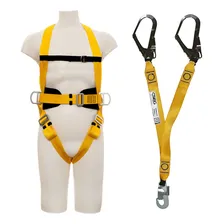 Cinto Seg. Paraquedista 3 Argolas + Talabarte Tubular Y 90cm Cor Amarelo Tamanho Único Foto mini 1