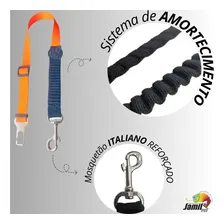 Cinto Segurança Pet Coleira Universal Porte Cachorro Gato Jamil Pet Cinto Pet Cor Laranja Foto mini 2