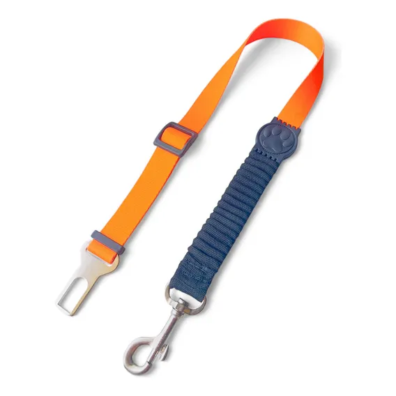 Cinto Segurança Pet Coleira Universal Porte Cachorro Gato Jamil Pet Cinto Pet Cor Laranja Foto 1