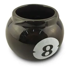 Cinzeiro Bola 8 Compartimento Fechado Porcelana E Metal Foto mini 4