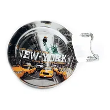 Cinzeiro Charuto Antigo De Vidro Formato Redondo Nova York Foto mini 4