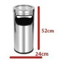 Cinzeiro Com Lixeira Para Condomínios E Empresas Aço Inox Foto mini 2
