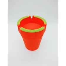 Cinzeiro Copo Laranja Brilha No Escuro Higiênico Anti Chama Foto mini  2