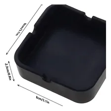 Cinzeiro De Silicone Borracha Durável - Quadrado Cor Preto Foto mini 4