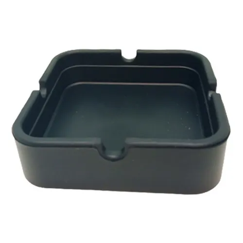 Cinzeiro De Silicone Borracha Durável - Quadrado Cor Preto Foto 1
