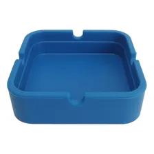 Cinzeiro De Silicone Borracha Quadrado Durável Cor Azul Foto mini 2