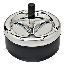 Cinzeiro Girat贸rio De Metal Tampa Anticheiro S/ Fuma莽a Cores Cor Preto Foto mini 1