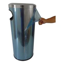 Cinzeiro Lixeira Em Aço Inox Com Aro Em Inox 50 L Foto mini 4