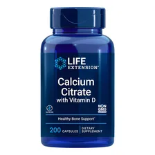 Citrato Cálcio, Vit. D Life Extension 200 Caps 2un Sabor Sem Sabor Foto mini 1