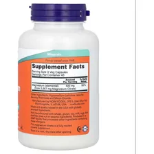 Citrato de Magnesio 120 Capsulas Now Foods Magnesium Citrate Foto mini 2