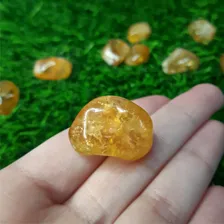 Citrino Pedra Rolada 100g Semi Preciosas Magia Da Pedra Foto mini 2