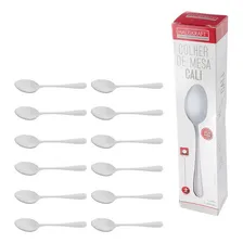 Cj De Colheres De Mesa Inox 12pçs- Talheres Cor do cabo Cinza Foto mini 1