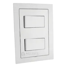 Cj Interruptor Duplo Simples 4x2 - Dicompel Ekron Branco Foto mini 1