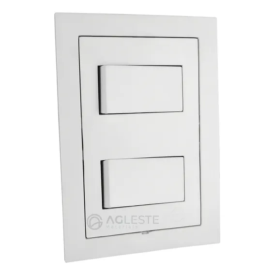 Cj Interruptor Duplo Simples 4x2 - Dicompel Ekron Branco Foto 1