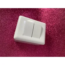 Cj Interruptor Duplo Simples Sobrepor - Blux Overlap Branco Foto mini  3