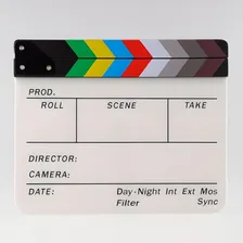 Claquete Cinema Profissional Branca Colorida Foto mini 3