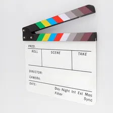 Claquete Cinema Profissional Branca Colorida Foto mini 4