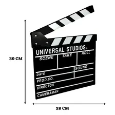Claquete De Cinema Hollywood Ou Decoração Youtube 30x28cm Foto mini 1