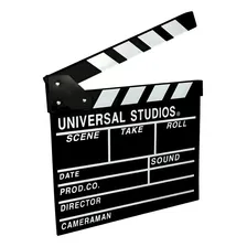 Claquete De Cinema Hollywood Ou Decoração Youtube 30x28cm Foto mini 2