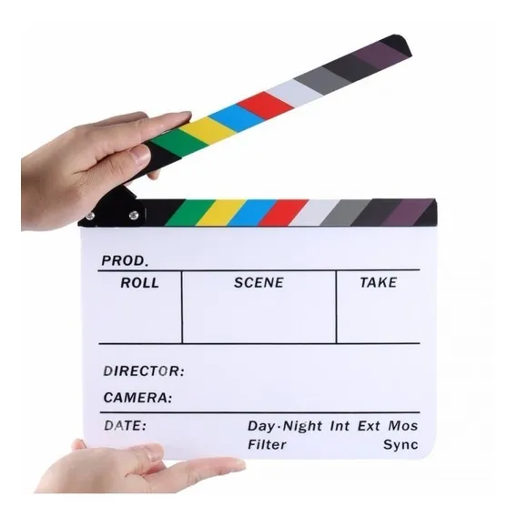 Claquete Para Estúdio E Cinema Profissional Colorida Foto 1
