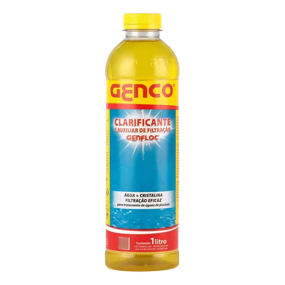 Clarificante Floculante Genfloc Genco 1l Limpeza Piscina Foto 1