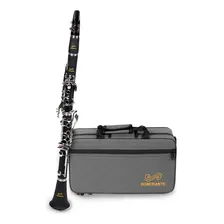 Clarinete Bb 17 Chaves Dominante Com Semi Case E Kit Limpeza Cor Preto Foto  mini 1