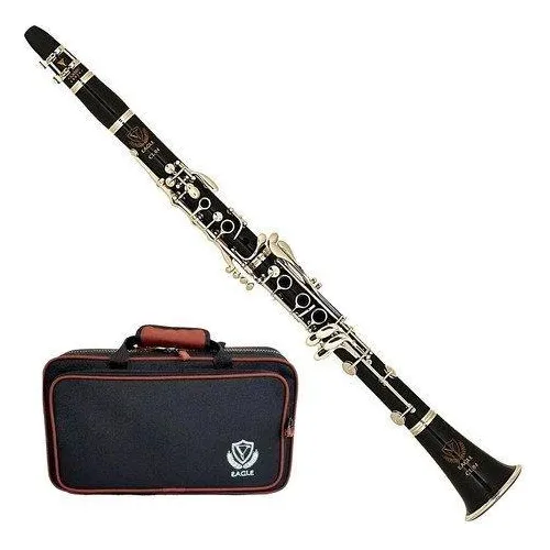 Clarinete Eagle Soprano Em Sib 17 Chaves Niqueladas Cl04n Foto 1